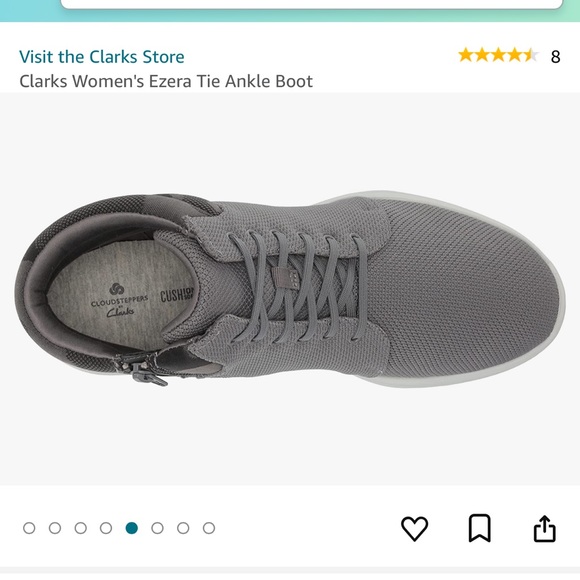 Clarks CLOUDSTEPPERS High Tops w/camo feature in Gray Size 91/2 - Picture 7 of 10